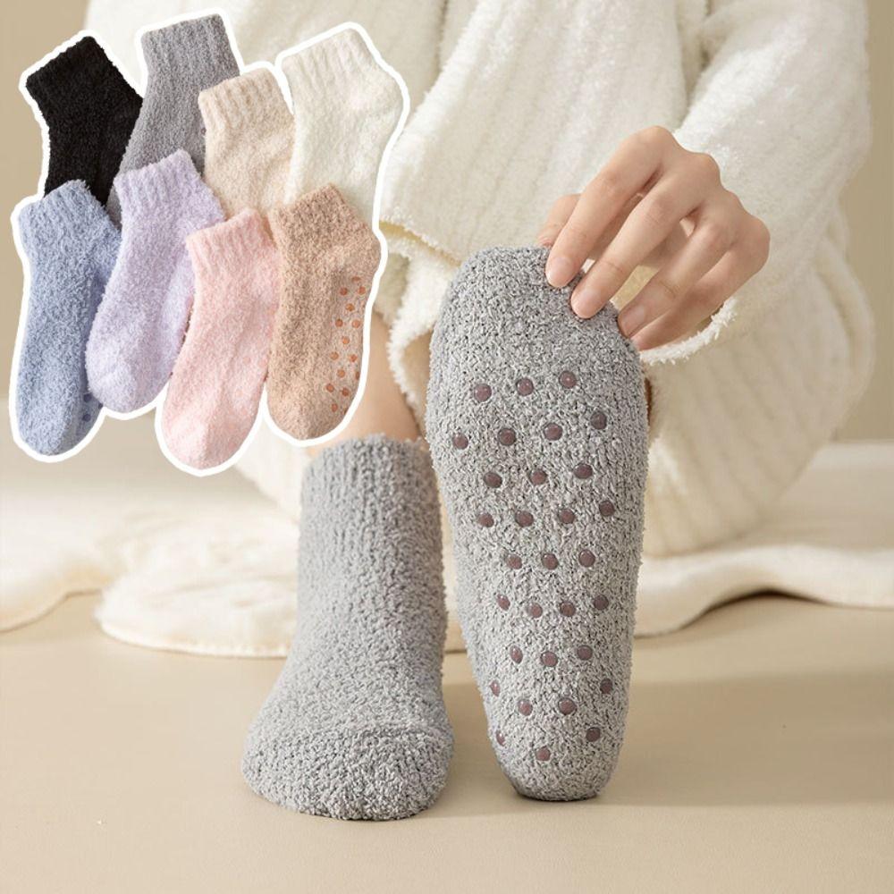 Зимние коралловые бархатные носки Теплые носки для сна Хлопковые носки для женщин