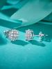 D Color VVS Moissanite Lab Diamond 925 Sterling Silver Fine Stud Earrings Iced Out Vintage Style for Men and Women
