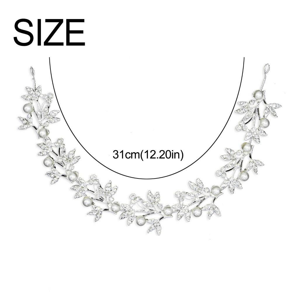 Crystal Crystal Pearl Hair Vine Shiny Wedding Headband Baroque Queen Crown  Women Hair Accessories