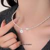 Banyan Tree S925 Silver Bamboo Pearl Love Pendant Necklace - Korean Cold Style Clavicle Chain