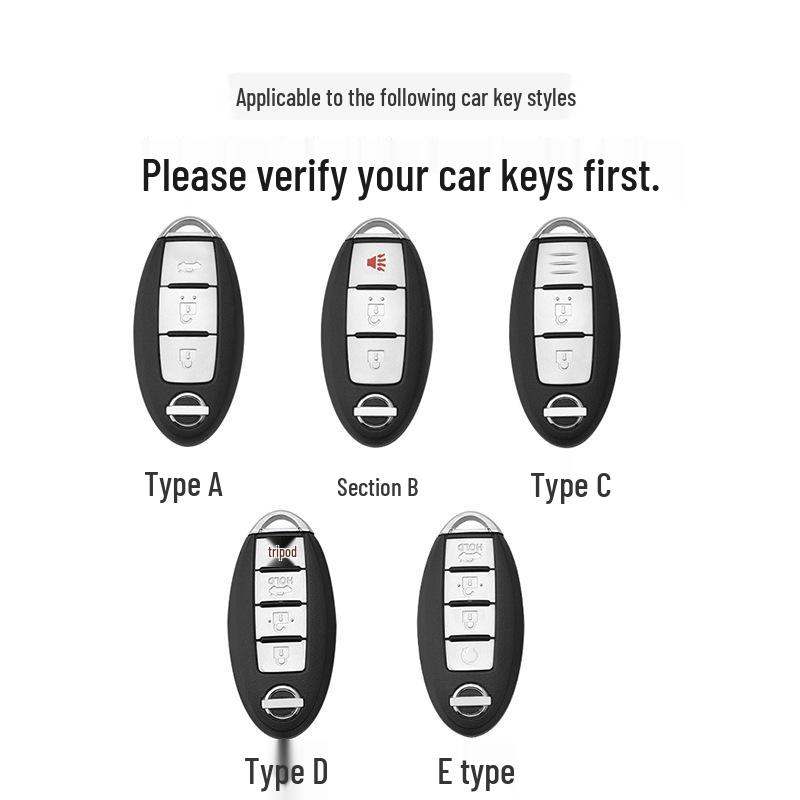 Совместимый чехол для ключа Nissan для Sylphy, Qashqai, Teana, X-Trail, Tiida, Murano, Kicks (14-е поколение)