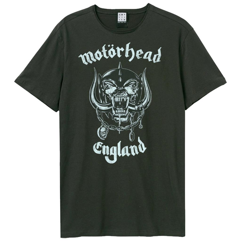Amplified Motorhead England Mens Charcoal T Shirt Motorhead Classic Tee T Shirt
