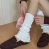 Y2K Knitting Leg Warmers Solid Color Long Stockings Sweet Boot Socks  Autumn and Winter