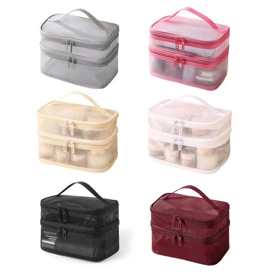 Прозрачный органайзер для туалетных принадлежностей, дорожная косметичка большой вместимости