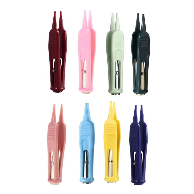 Baby Nasal Cleaning Too Infant Tool with Visible Light Flashlight Forceps Plastic Clip Dirt Clip with Lighted Tip Gift