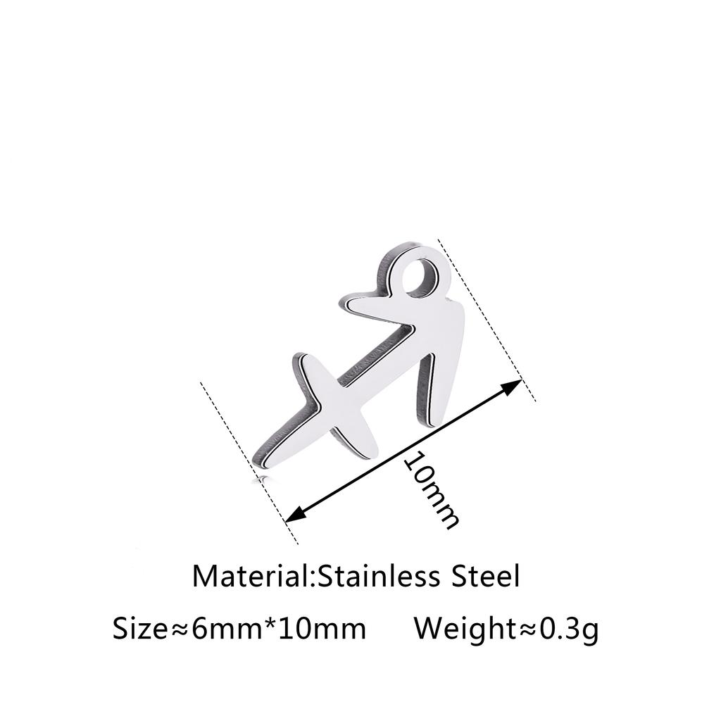 5 шт./лот Шармы со знаком зодиака из нержавеющей стали Мини-подвески со созвездиями Для DIY Рукоделия Ожерелья Браслеты Изготовление ювелирных изделий