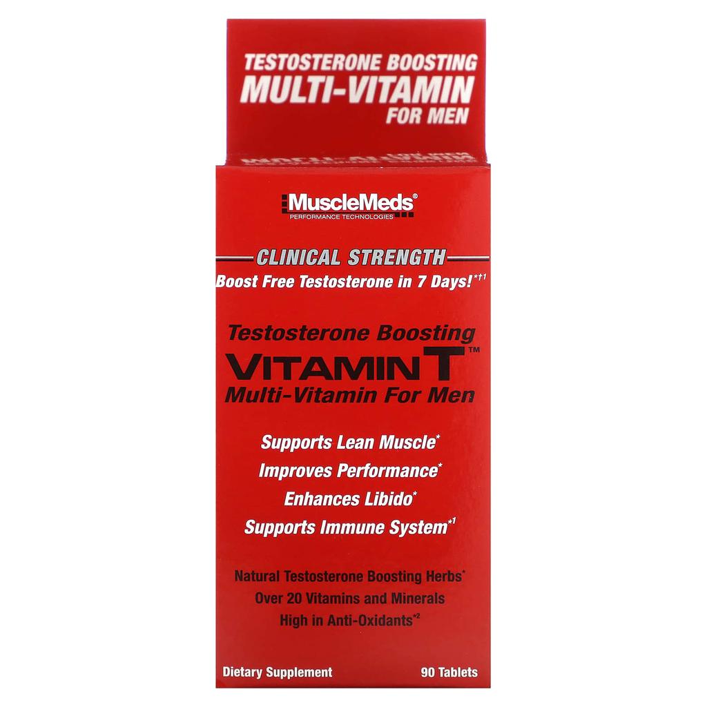 Vitamin T, Testosterone Boosting Multivitamin for Men, 90 Tablets