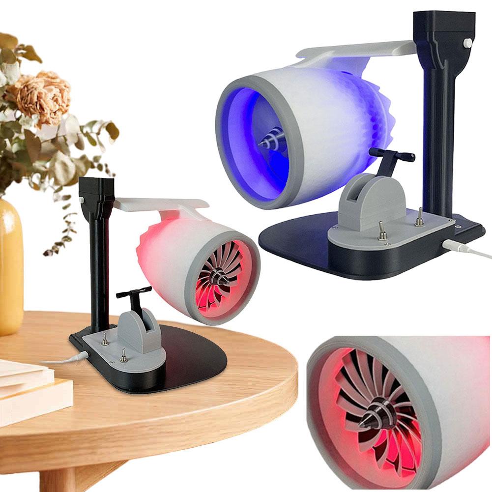 Творческий настольный турбовентилятор с увлажнителем и подсветкой, турбовентилятор USB, изысканная игрушка, напечатанная на 3D-принтере для домашнего офиса