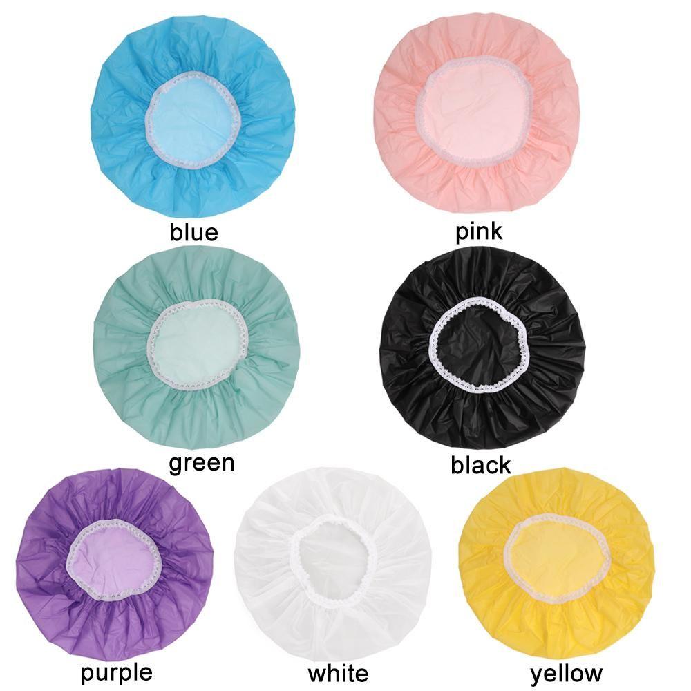 Salon Product Bathroom Supplies Hair Protect Bathing Shower Cap Waterproof Hats Elastic Band