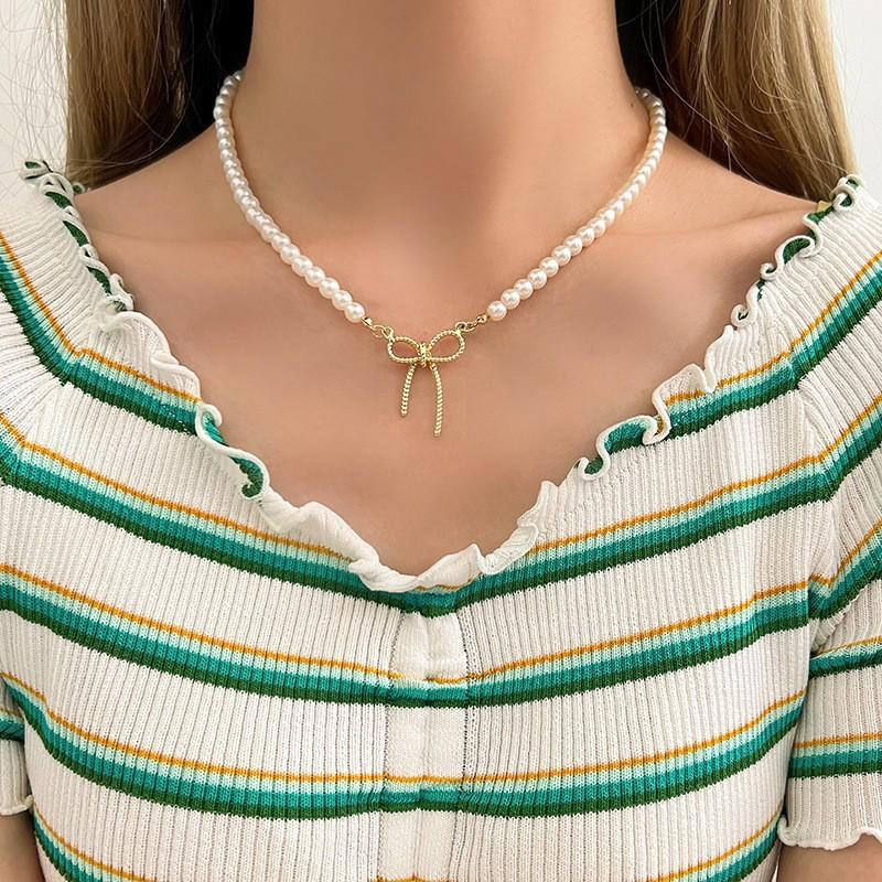 Жемчужное ожерелье женское нишевое легкое роскошное дизайнерское модное темпераментное цепочка на ключицу цепочка на шею цепочка на свитер цепочка из бисера