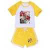 5181 Детский Рождественский Комплект Одежды для Девочек: Футболка с Принтом POP Rumi Zoey Mira, Шорты, Спортивный Костюм