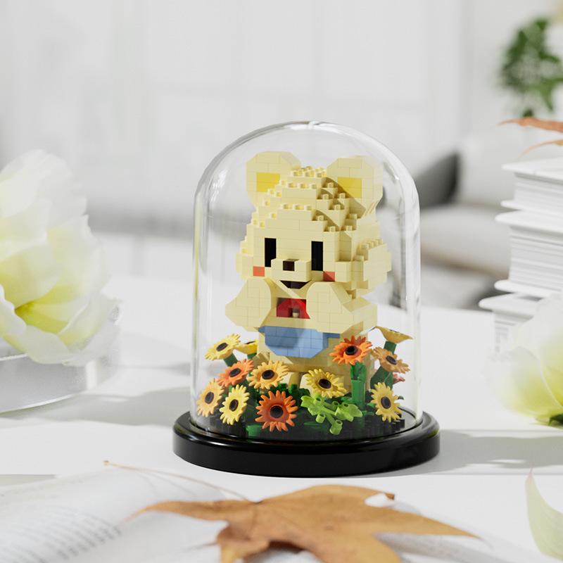 Sakura Treehouse Building Set with Dust Cover - Compatible Toy Blocks Bouquet for Kids, Perfect Arbor Day Gift