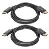 2Pcs DisplayPort Connecting Line DP To DP Cable 1.8M DP Male To Male Adapter Cable