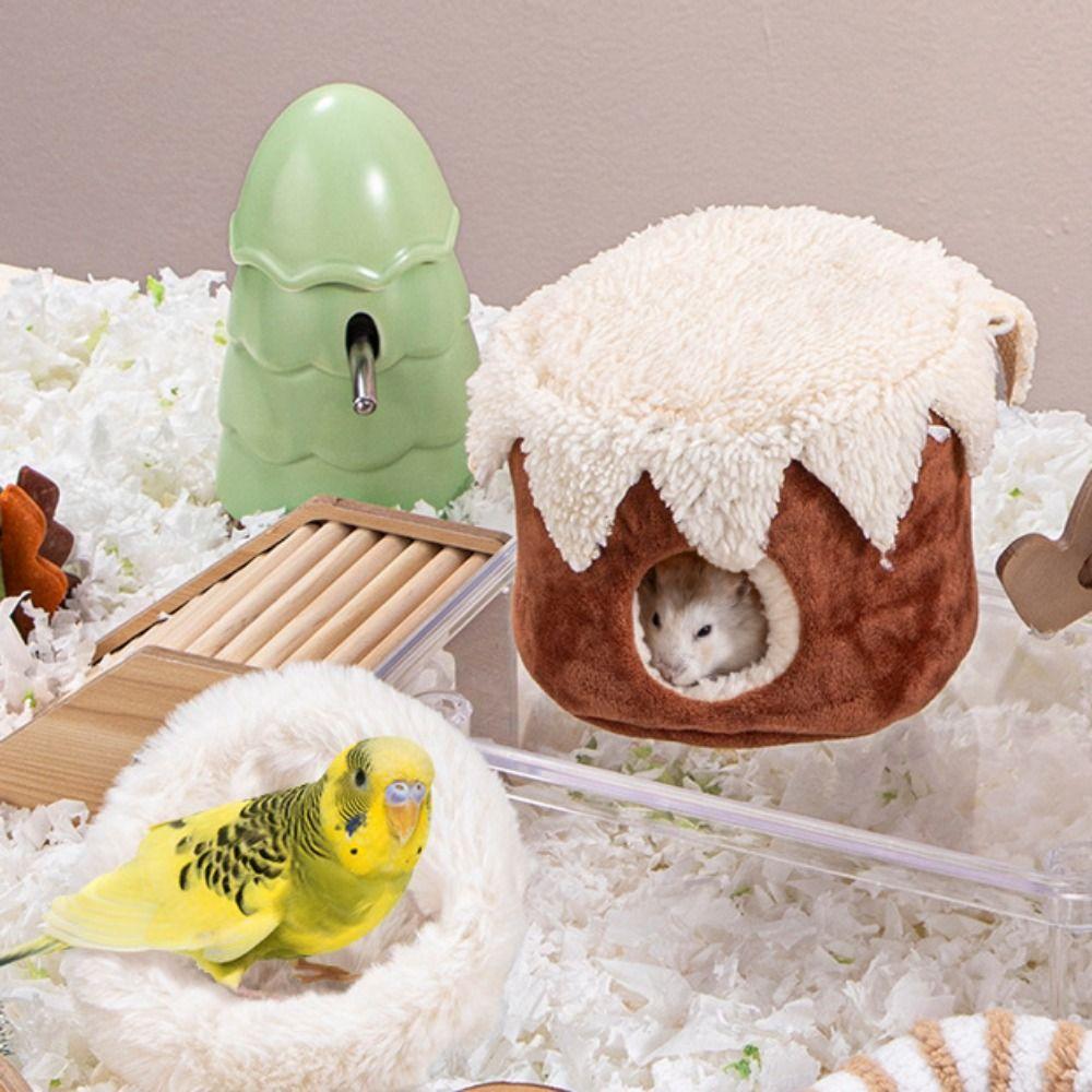 Warm Hamster Cotton Nest Cartoon Hamster Hideout Cute Guinea Pig House for Winter