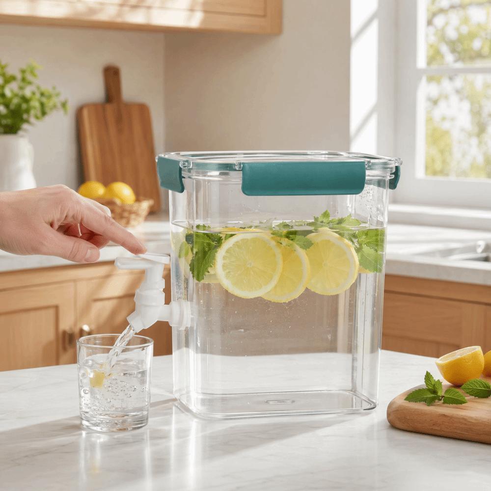 With Spigot Cold Water Kettle Plastic Water Container Portable Drink Dispenser Kitchen