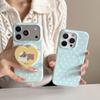 Магнитный чехол с рисунком в горошек и маленьким мишкой для iPhone 13/14/15/16 Pro Max и Apple 17/17PM
