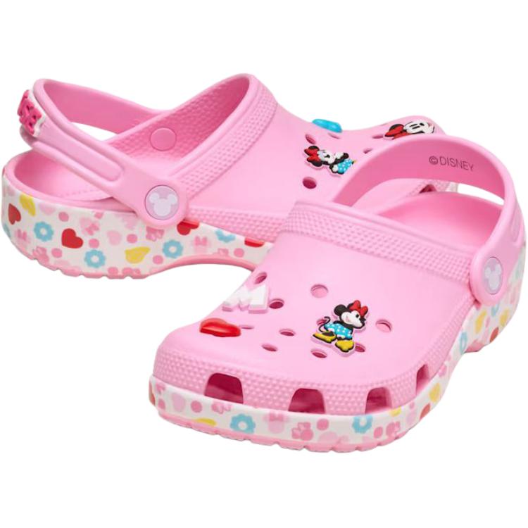 Crocs Classic Clog Mickey Friends Minnie Comfortable Non-Slip Low-Top Kids Sandals Kids Sandals Pink 211147-90H