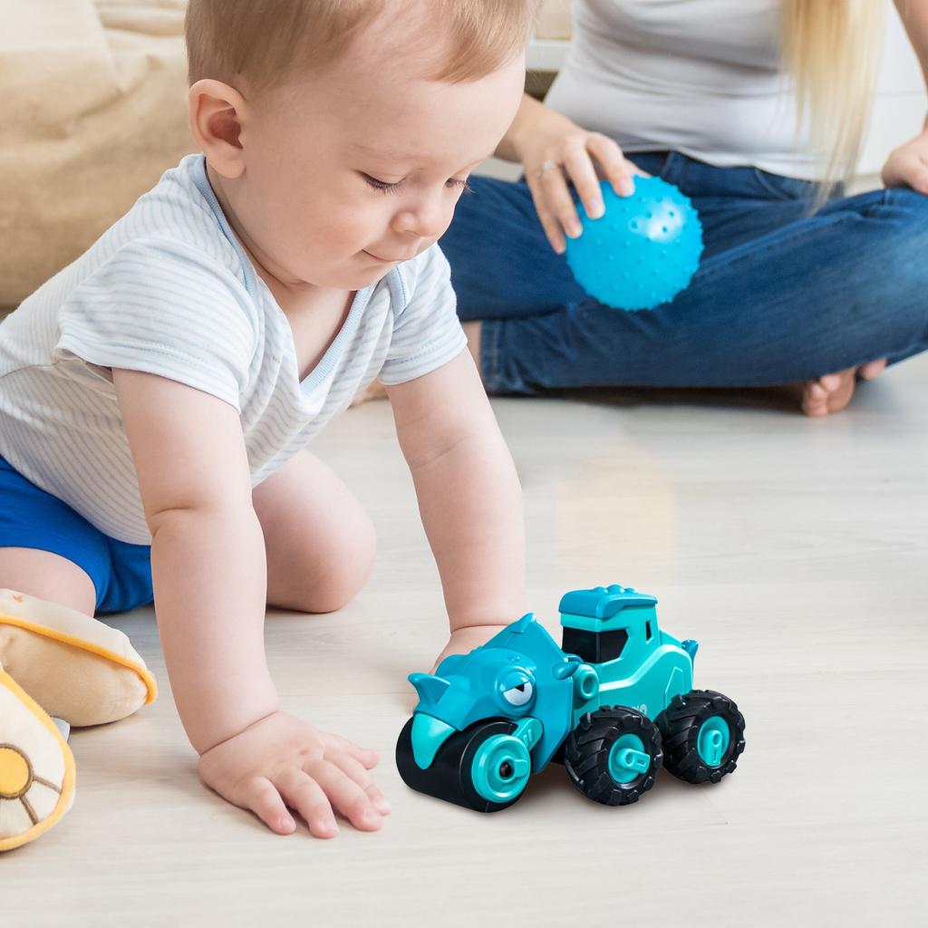 Dinosaur Truck Toys For Toddlers, Transforming Robot Toys For Toddlers, 4 Pack Construction Vehicles Set, Dinosaur Racing Car Toys, Press