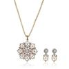 Pendant with Beautiful Gold Plated American Flower Shape Diamond for Women