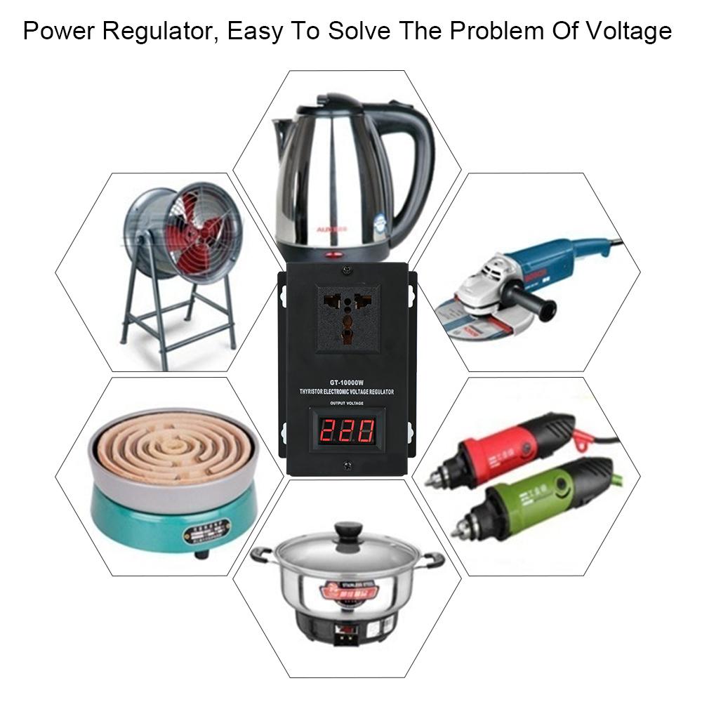Регулировка скорости температуры ЕС вилка диммер термостат SCR AC 220V 10000W электронный регулятор напряжения тиристорный контроллер высокой мощности затемнение