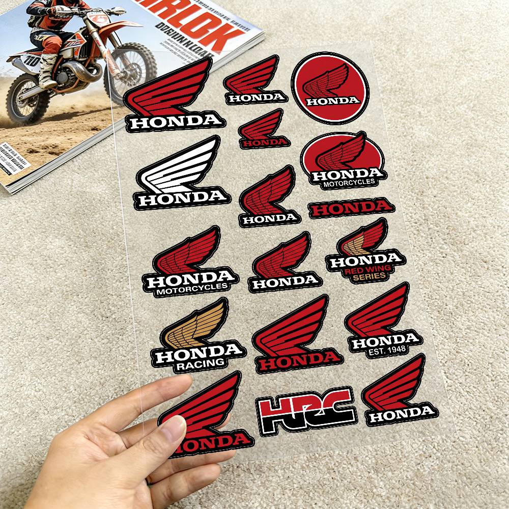 FOR HONDA HRC H WING Reflective Motorcycle Stickers Waterproof Vinyl Decals for Motorbike Helmet Fuel JK Tank Bike