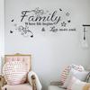 Family Letter Flower Wall Sticker Living Room Wallpaper Decal Home Art Decor