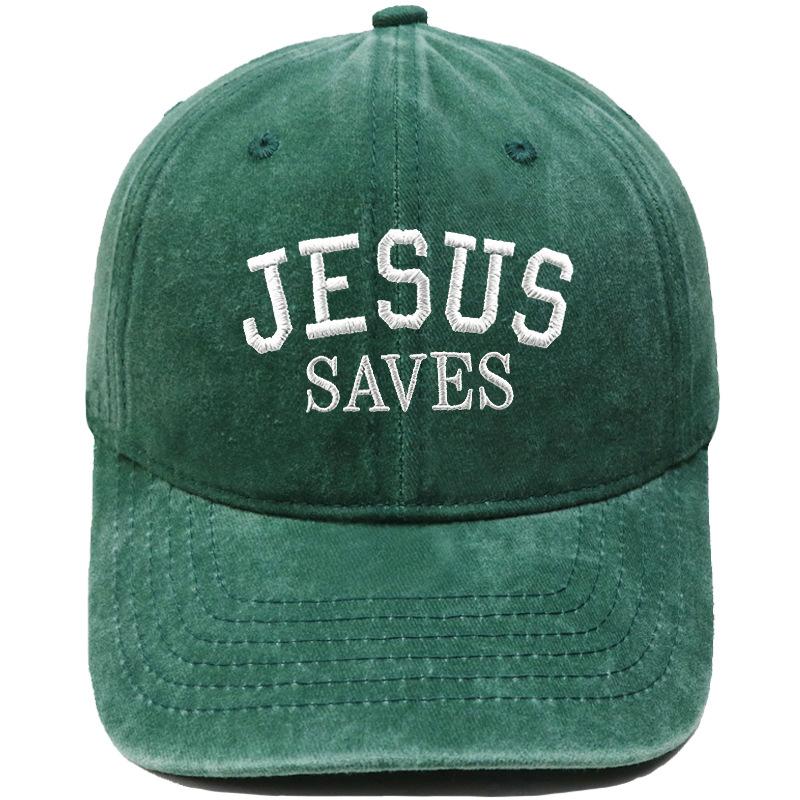 New letter embroidered baseball cap washed retro dad hat European and American men's and women's casual sunshade cap