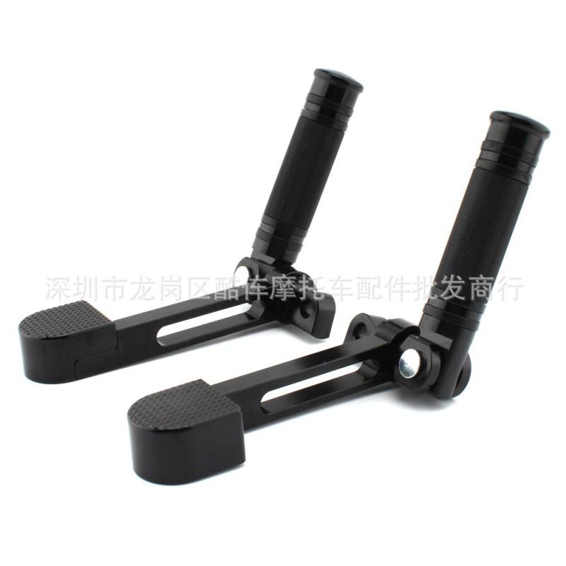 Extended Knurled Footpegs Harley Touring Softail 883 Motorcycle Custom Upgrade Black Chrome