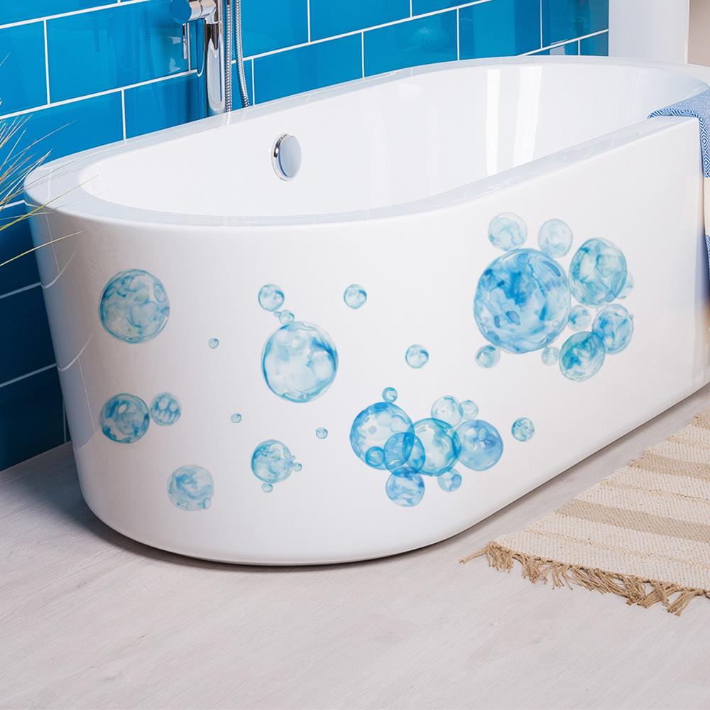 Waterproof Cartoon Bubble Wall & Bathtub Stickers - Removable & Self-Adhesive.