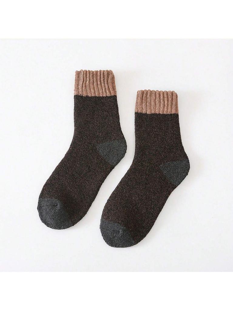 Wool Socks Men Thick Winter Cashmere Vintage Harajuku Style Long Warm Sock Comfortable Male Husband Gift
