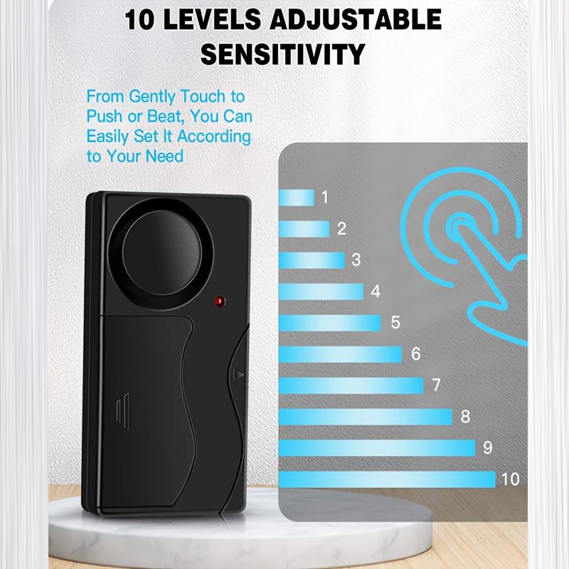 YNF 110dB Vibration Anti-Theft Alarm, 10 Sensitivity Levels, Wireless Remote Alarm for Motorcycle Car E-Bike