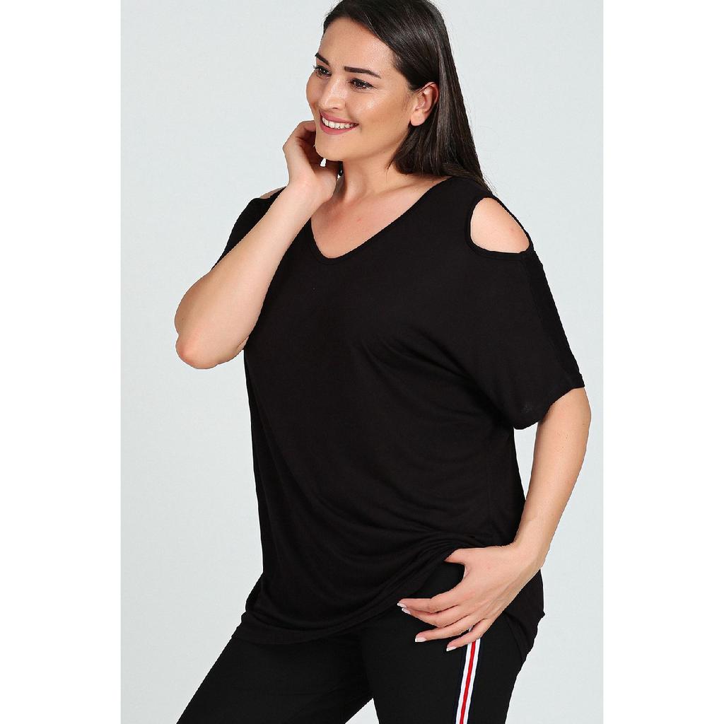 Женская блузка с короткими рукавами и V-образным вырезом M9142