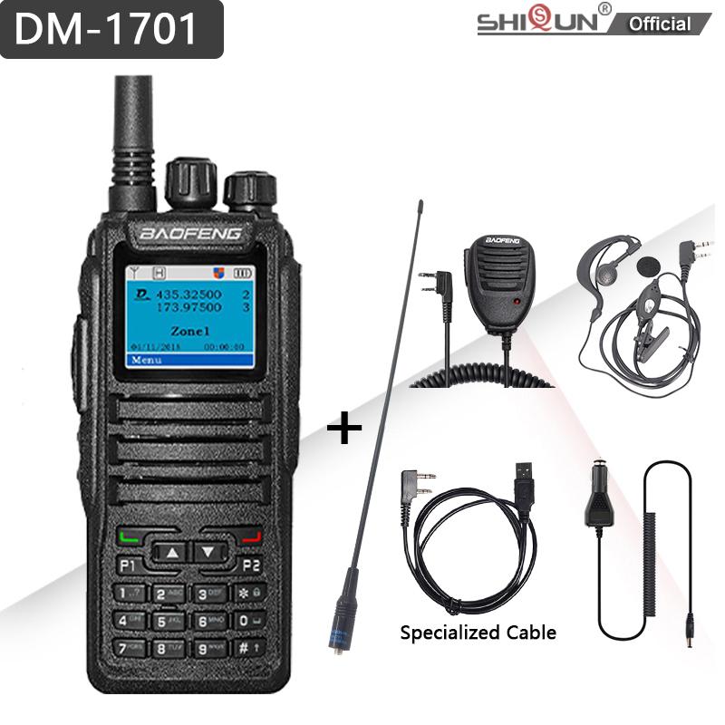 Baofeng DMR DM-1701 Walkie Talkie Open GD77 Dual Mode Analog/Digital Two Way Radio Tier1+2 Dual Time Slot Ham Dual Band FM Radio
