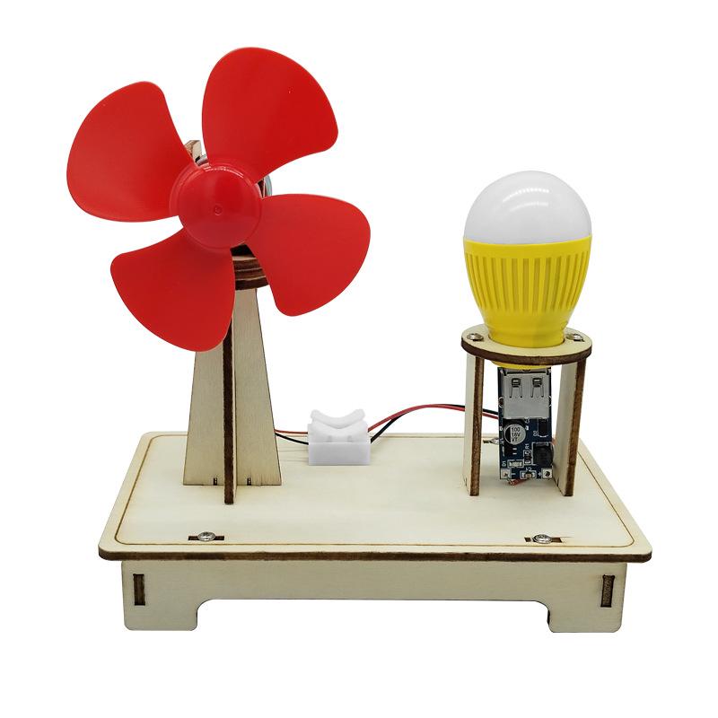 Hand-Crank Generator Science Kit for Elementary Students - Assembled Wooden Physics Teaching Aids