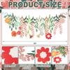 Yeaqee 2 Pcs Flower Banner Garland Double-Sided Colorful Waterproof Flower Birthday Party Decoration Paper Backdrop for Birthday Wedding Baby