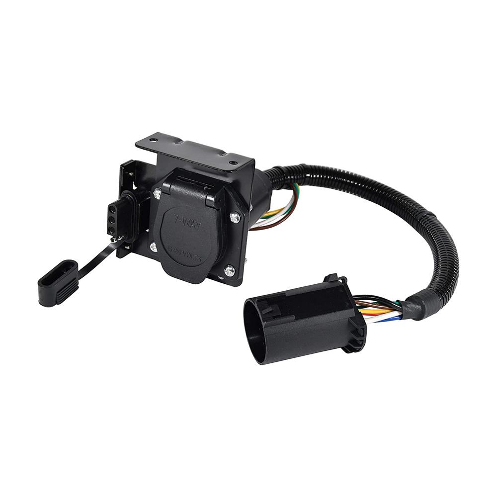 7-way Trailer Harness 4-way Flat Plug Socket Kit For Chevy Silverado 1500 2500