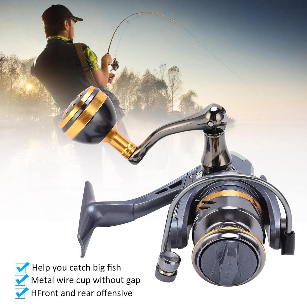 Катушка для спиннинга из алюминиевого сплава, рыболовная катушка, сверхпрочная, гладкая, быстрое передаточное отношение, рыболовные принадлежности (КС4000)