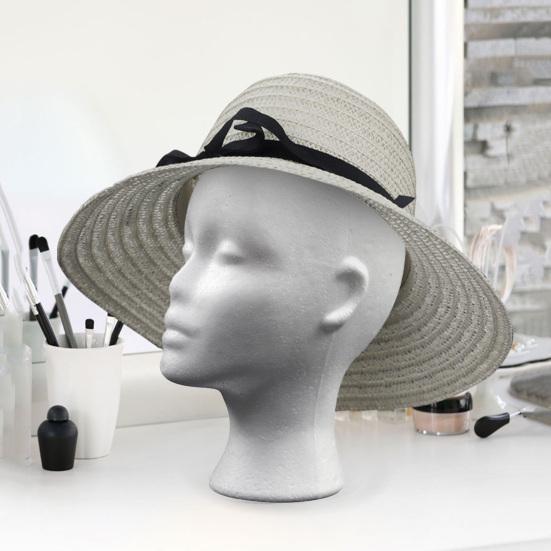 Foam Wig Head Tall Female Mannequin Hairpieces Display Holder Hats Sunglasses