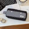Makeup Bag Plaid Cloth Pencil Case Large Capacity Pen Storage Bag Handheld Pencil Bag  Children