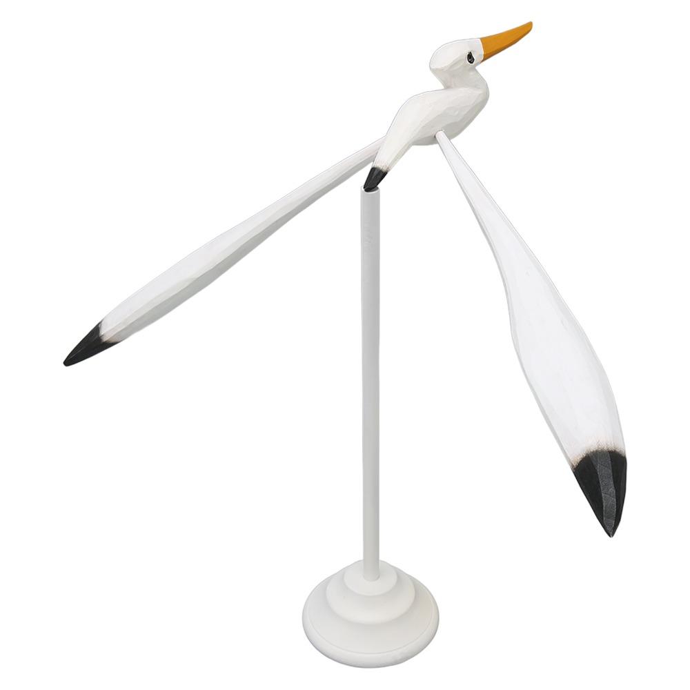 5pcs White Seagull Statue Balancing Nautical Sculpture Mobiles Seagull Figurine For Patio