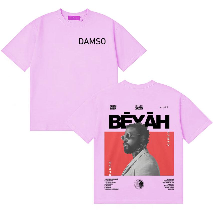 Певец Damso Летний Альбом Футболка Мода Оверсайз Уютная Готическая Футболка с Коротким Рукавом Унисекс Женская Ретро Эстетика Уличная Одежда