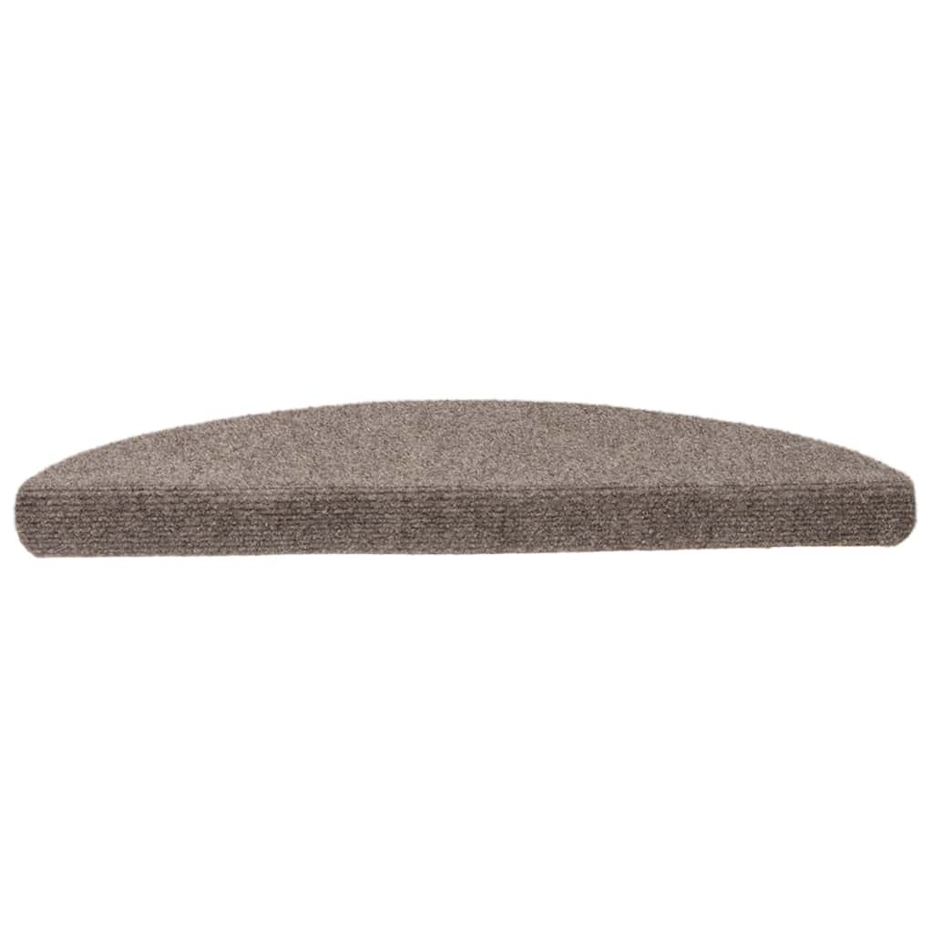vidaXL Stufenmatten Selbstklebend 10 Stk. 56x17x3 cm Beige Halbrund