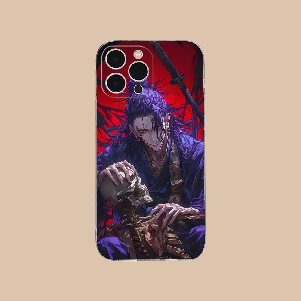 Чехол для телефона Jujutsu Kaisen Geto Suguru для iPhone 17 16 15 14 13 12 11 X XR XS Air Pro Max Plus Mini Прозрачный Цветной Чехол Cover