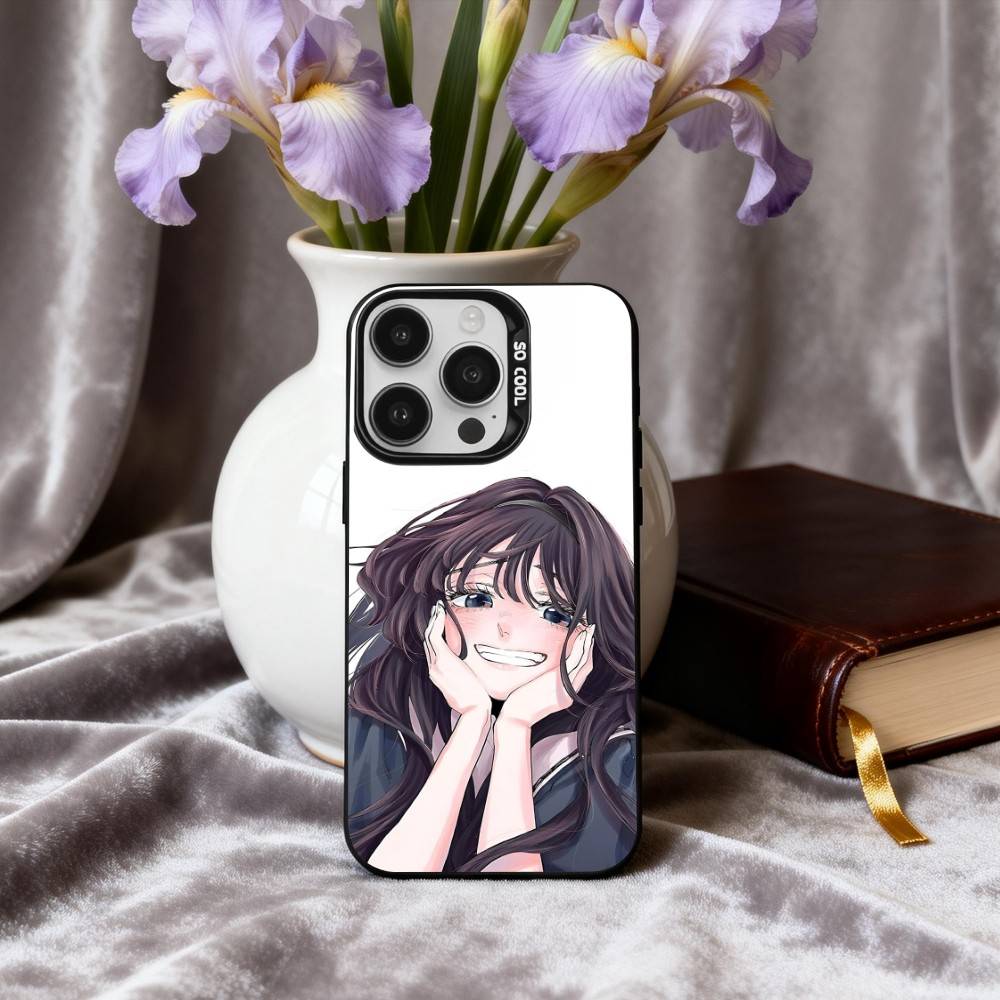 K-Kaoru H-Hana wa Rin to S-Saku Чехол для телефона Для iPhone17,16,15,14,13,12,11 Plus,Pro Max Черный Конфетный Посеребренная Крышка