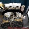 Пододеяльник с мультяшным котом, цифровая печать, Shein Tk, трехпредметный пододеяльник