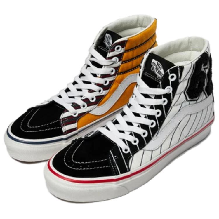 Vans Sk8 Canvas High Top Skate Shoes Unisex Sneakers Black White Red VN0A38GF4GE