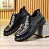 Мужские кожаные туфли на шнуровке, классические деловые туфли для офиса, на низком каблуке, деловые, модные, мужские, повседневные, для банкета, туфли для мужчин