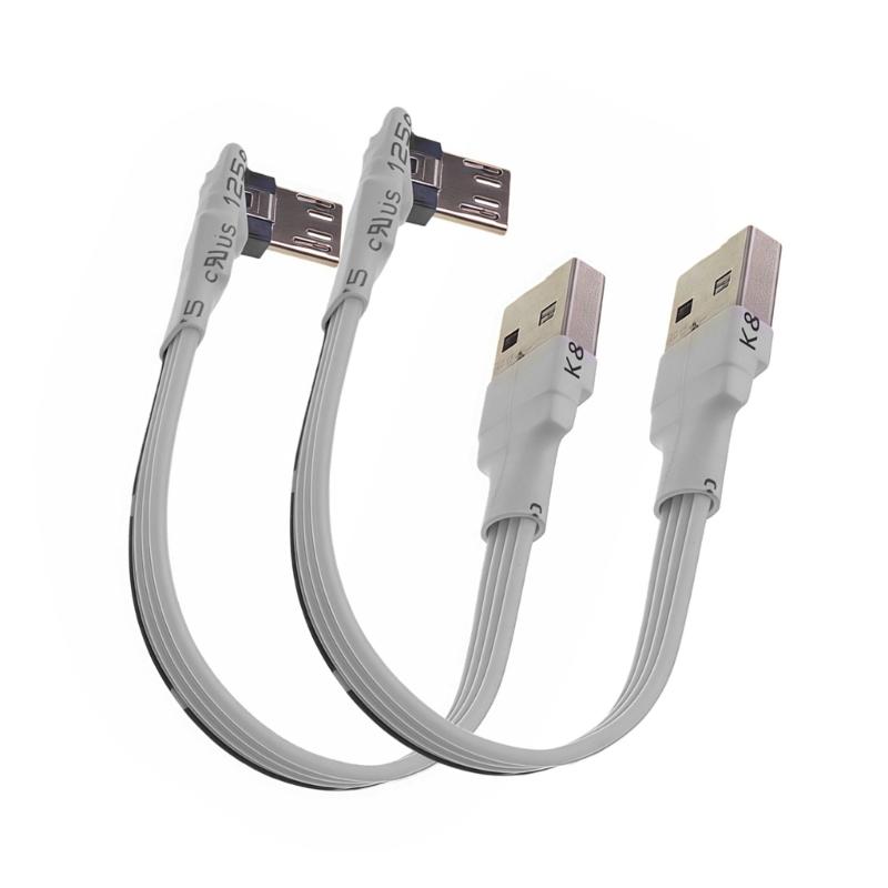 USB на USB 5-контактный Плоский Резиновый Зарядный Кабель Прямой Угловой Разъем Тонкий Гибкий Шнур Для Телефона Планшета Камеры