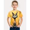 Cartoon Cat Kids Boys Clothes 3d Cat Print Tee Shirt Short Sleeve Children's Clothing Fashion T Shirt for Boys Top Tee Summer
