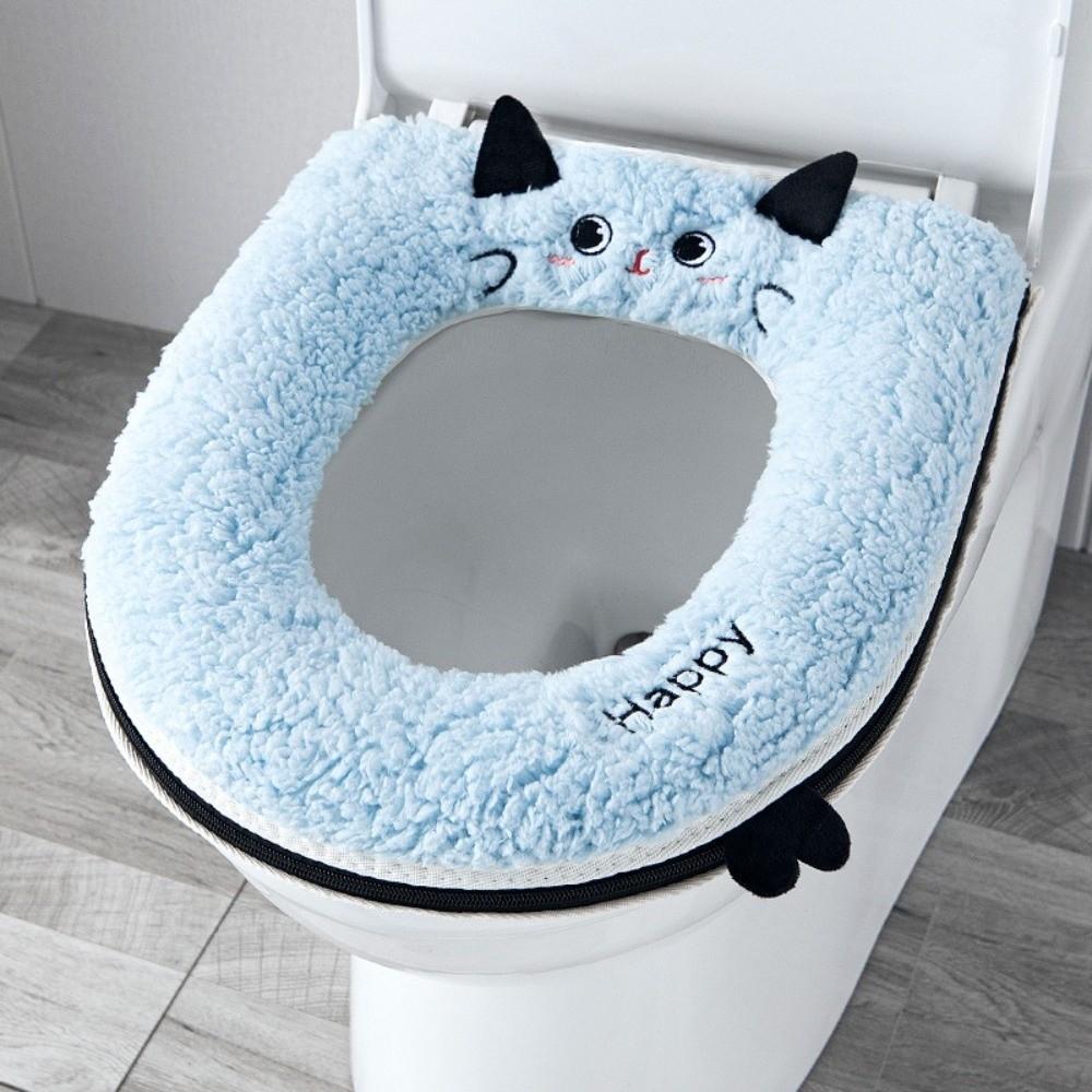 Cartoon Cat Zipper Toilet Cover Waterproof Toilet Seat Pad New Toilet Seat Cushion Universal